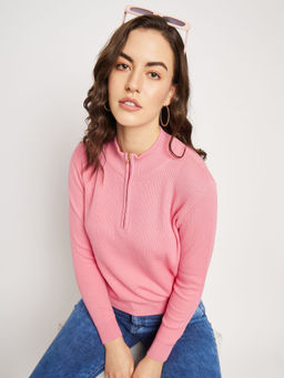 CAMLA - Women Pink Round K Top