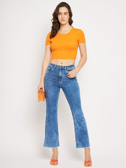 CAMLA - Women Indigo Flared Denim Jeans
