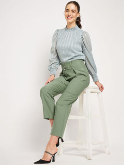 CAMLA - Women Green Regular Trousers