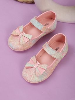 Kidsville - Kids Girls Printed Pink Ballerina Shoes