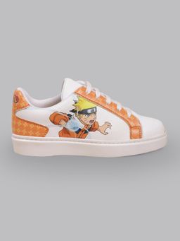 Kidsville - Kids Boys Naruto Printed White/Orange Shoes