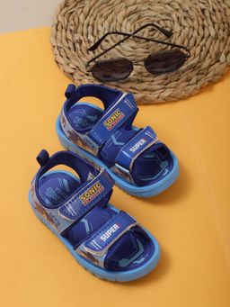 Kidsville - Kids Boys Sonic Modern Printed Blue Sandals