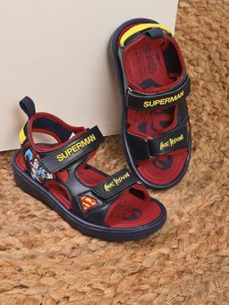 Kidsville - Kids Boys Superman Printed Navy Sandals