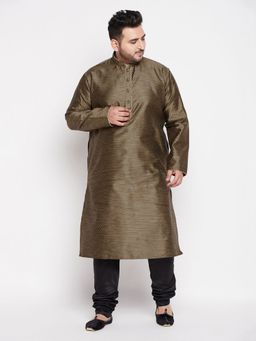 Vastramay - Men's Black Silk Blend Kurta Pyjama