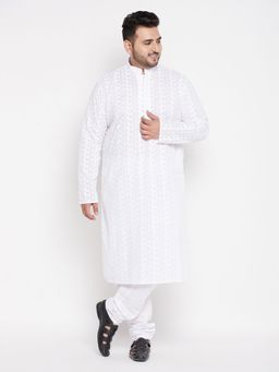 Vastramay - Men's White Pure Cotton Kurta Pyjama