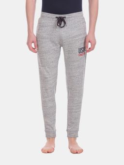 U.S. POLO ASSN. - Men Grey I603 Comfort Fit Solid Cotton Poly Joggers