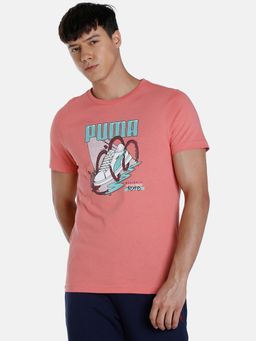 Puma - Sneaker Graphic Mens Pink T-shirt