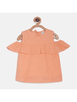 MINI KLUB - Kids Girls Coral Woven Top