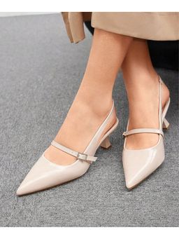 Street Style Store - Women Pu Kitten Heels Sandal With Buckles