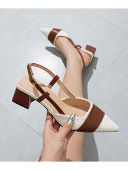 Street Style Store - Women Pointed Toe Block Heels With Backstrap