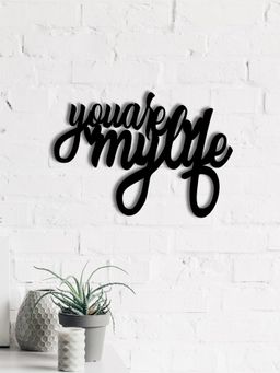 eCraftIndia - "You Are My Life" Love Theme Black Wood Wall Art Cut out