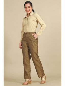 Elleven - Brown Textured Pant