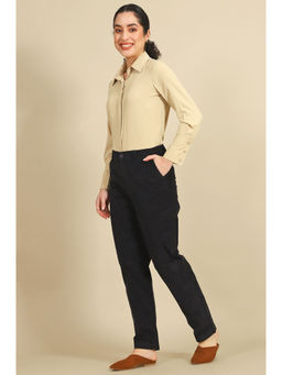 Elleven - Navy Blue Solid Pant