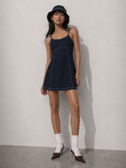 Belliskey - Women Denim Blue Mini Dress