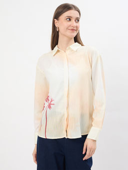 Madame - Print Cream Full Sleeve Shirt