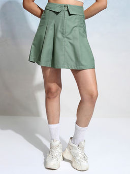 TOKYO TALKIES - Women Green A-Line Skirt