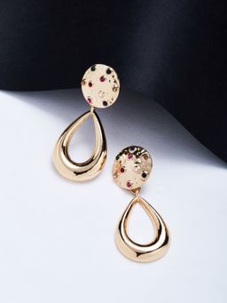 Lilly & Sparkle - Woman Gold-Toned Contemporary Drop Earrings