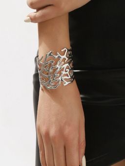 AQUASTREET - Adjustable Branch Cuff Bracelet 18K Plated Waterproof Anti-Tarnish Silver