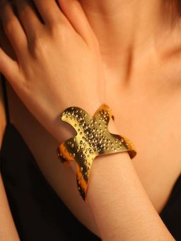 AQUASTREET - Adjustable Starfish Cuff Bracelet 18K Plated Waterproof Anti-Tarnish Gold