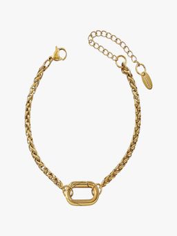 AQUASTREET - Linked Chain Bracelet With Open Clasp 18K Plated Waterproof Anti-Tarnish Gold