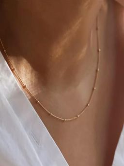 AQUASTREET - Minimal Dotted Chain Necklace 18K Plated Waterproof Anti-Tarnish