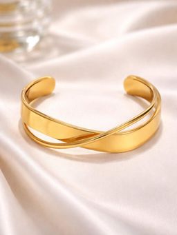 AQUASTREET - Gold 18K Plated Layered Wavy Cuff