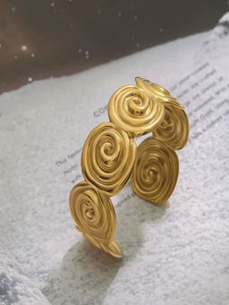 AQUASTREET - 18K Gold Plated Spiral Adjustable Cuff