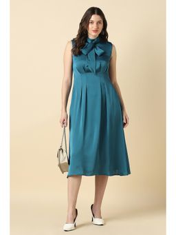 Allen Solly - Women Teal Solid Casual Dress