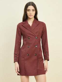 Madame - Double Breasted Red Long Coat