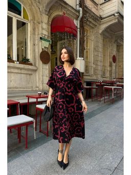 PIMU - Front Slit Blue Midi Dress