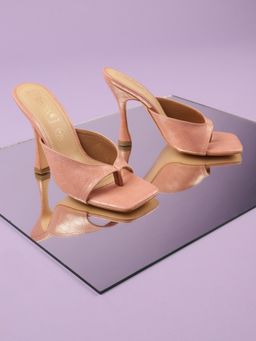 Truffle Collection - Nude Animal Print Heels