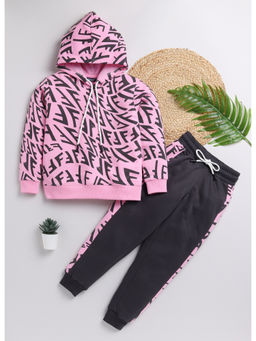 Toonyport - Boys Printed Pink Hoodie and Joggers (Set of 2)