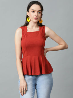 KOTTY - Womens Solid Casual Sleeveless Top