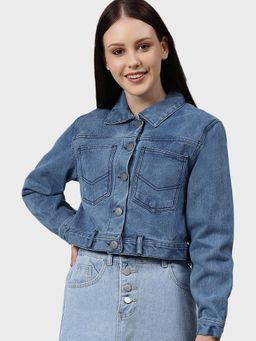 Campus Sutra - Blue Solid Jacket