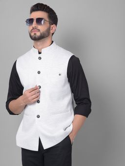 CRIMSOUNE CLUB - Men Off White Waistcoat