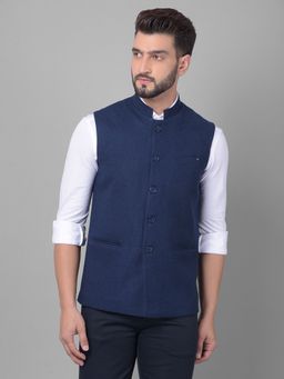 CRIMSOUNE CLUB - Men Blue Waistcoat