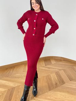 Trenbee - Kira Top And Skirt Set - Red