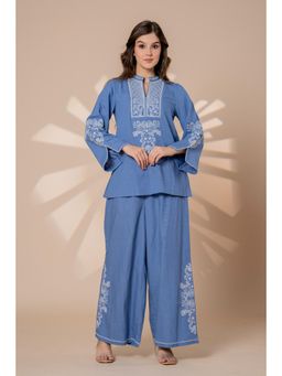 STIL-O-STITCH - Blue Colour Co-Ord Set
