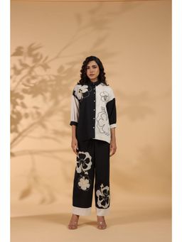 STIL-O-STITCH - Black Colour High Neck Co-Ord Set