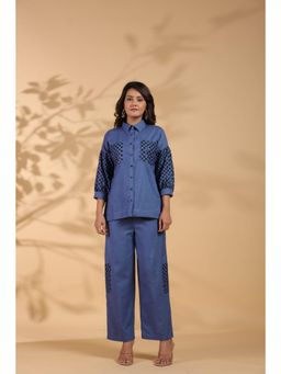 STIL-O-STITCH - Blue Colour Co-Ord Set