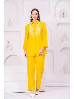 STIL-O-STITCH - Yellow Colour Co-Ord Set
