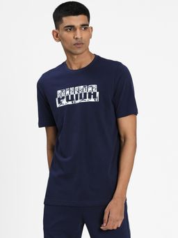 Puma - Camo Graphic Mens Blue T-shirt