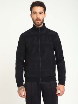 Guess - Men Black Self Design Sweatshirt