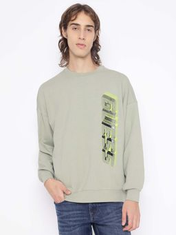 Guess - Men Green Graphic Sweatshirt