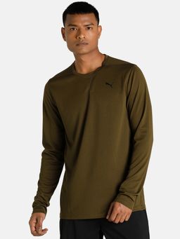 Puma - Studio Waffle Ls Men Green T-shirt