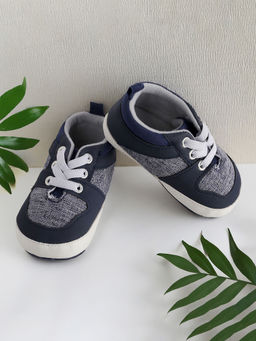 Baby Moo - Casual Blue Lace Up Booties