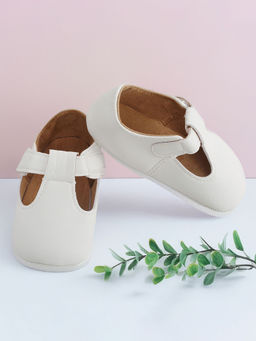 Baby Moo - Dressy White Velcro Booties