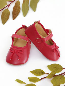 Baby Moo - Dressy Bow Red Booties