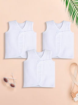 Baby Moo - Pure White 3 Pk 100% Cotton Jhabla