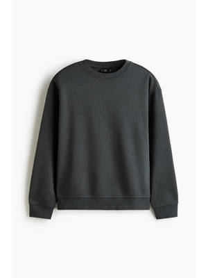 Buy H&M Men Grey Loose Fit Sweatshirt (XS) - Image 1